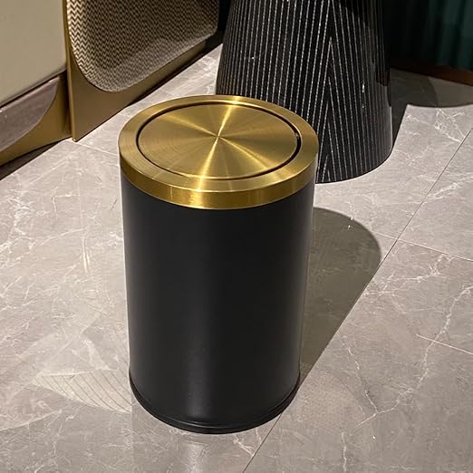 9L/2.4GAL Black Bathroom Trash Can, Garbage cans - Image 8