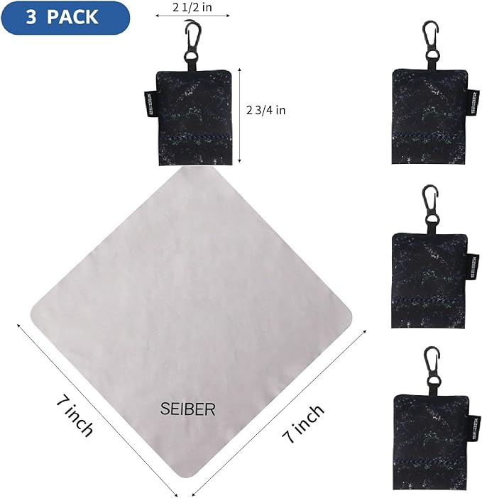 SEIBER Eyeglass Cleaning Microfiber Cloth, 7 x 7 inch Glasses Cloth - Image 3