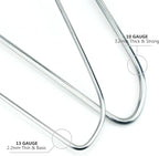 HANGERWORLD Silver Metal Wire Clothes Hangers 16inch 13 Gauge Clothes Garment - Image 7