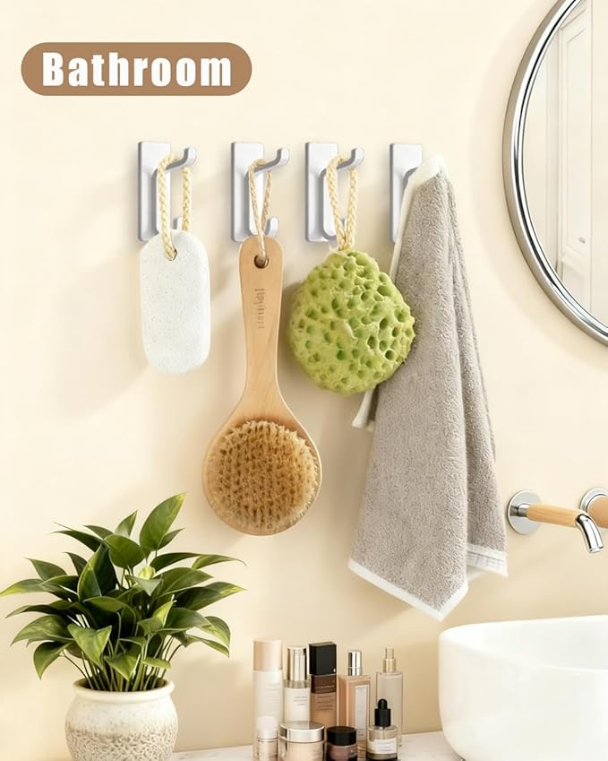 6 Pack Self Adhesive Coat Hooks - Image 3
