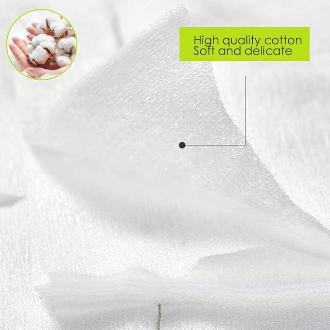 1000 PCS Thin Makeup Facial Cotton Pads, Square Makeup Remover Cotton Pads - Image 6