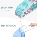 Pack of 30 Coat Hangers, Space-Saving Plastic Clothes Hangers, 0.2 Inches Slim - Image 3