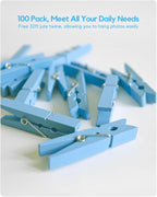 Clothes Pins Wooden Blue Colored Clothespins - Image 8