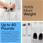 GORILLA GRIP Over the Door Shoe Organizer, 35 Large Breathable Mesh Pockets - Image 3