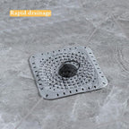 Drain Hair Catcher, Bathtub Drain Protecto 2 PCS （Gray Square） - Image 3