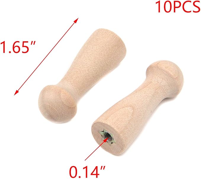 T Tulead 0.59"x1.65" Wood Hook Coat Hook Clothes Hooks Kitchen Bathroom Hooks - Image 3
