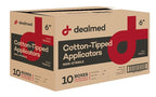 Dealmed 6" Cotton-Tipped Wood Applicators – 10, 000 Non-Sterile Cotton-Tipped by Dealmed