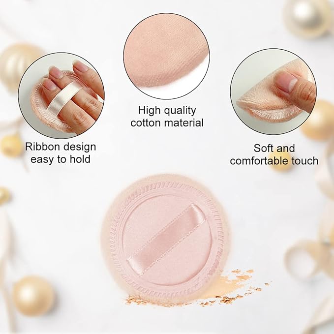 10pcs Powder Puff Cotton Cosmetic Face Makeup Powder Puffs Pads - Image 3