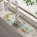 2PCS Fantasy Style Faucet Draining Mat, Faucet Draining Mat by Habysedu