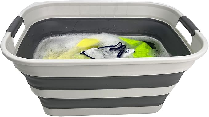 SAMMART Set of 2 Collapsible Plastic Laundry Basket - Image 5