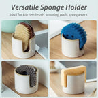 Sponge Holder for Kitchen Sink, Ceramic Dish Sponge Drying Caddy Scrubby Daddy - Image 4