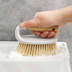 Wooden Handled Brush, Stiff Bristle Gravity Cleaning Brush - Image 5