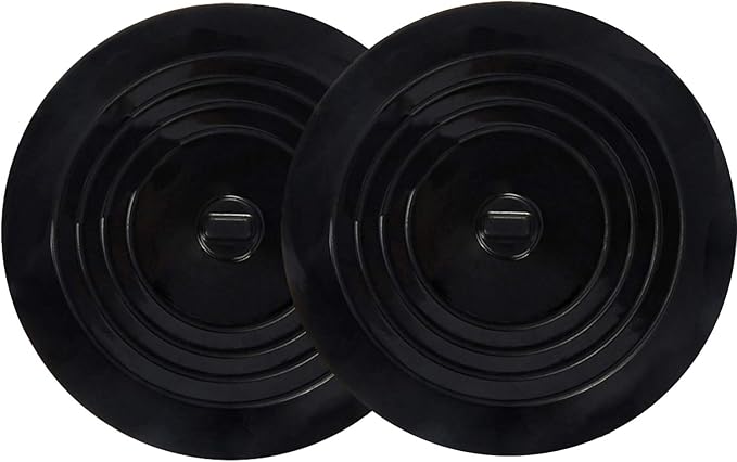 V-TOP Tub Stopper 2 Pack, 6 inches Large Silicone Drain Plug Hair Stopper Flat by V-TOP