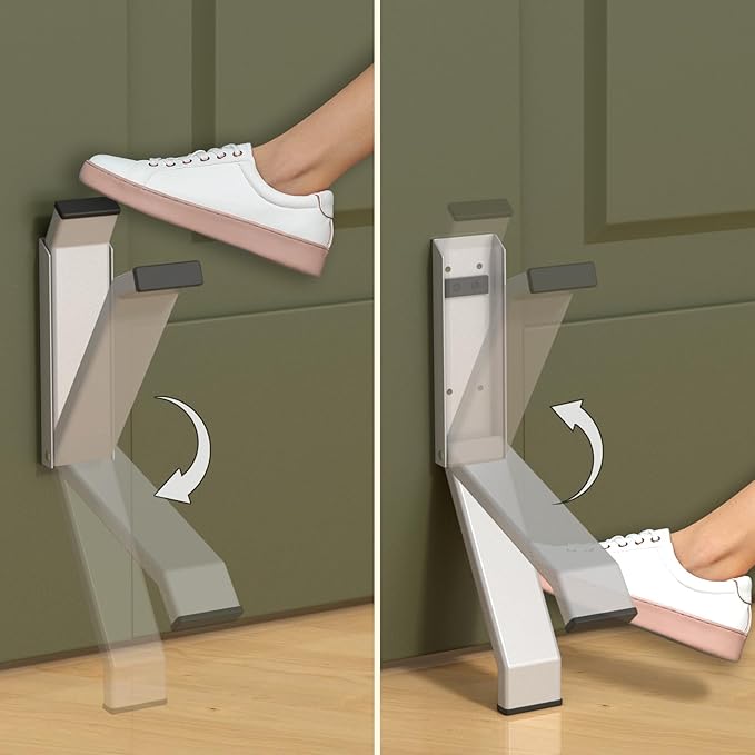 Door Stop, No Drilling Door Stoppers to Keep Door Open, Easy Pedal Kick Down - Image 2