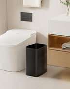Cesun Small Bathroom Trash Can, 3.4 Gallon Metal Garbage Can, Slim Stainless - Image 2