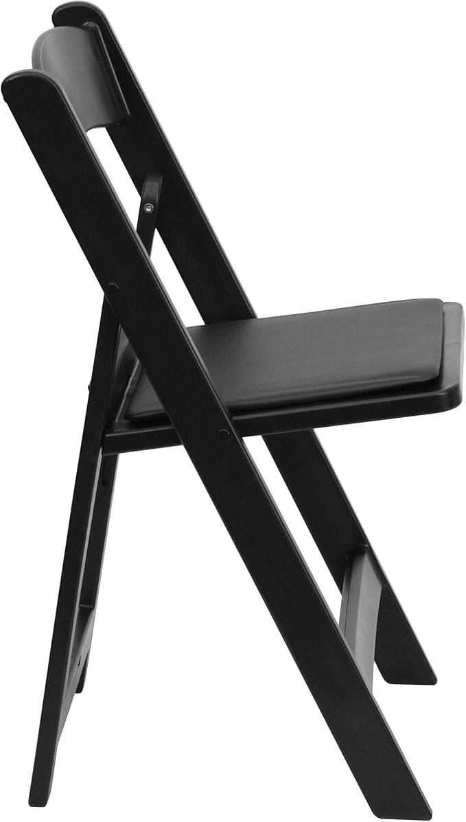 Flash Furniture Hercules Series Folding Chairs for Weddings and Formal Events, Stackable Commercial Event Seats with 1,000-lb. Static Weight Capacity, Set of 4, Black - Image 14