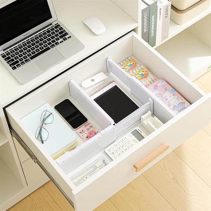 Drawer Dividers Dresser Drawer Organizer 3 Pack Adjustable Kitchen Drawers - Image 4