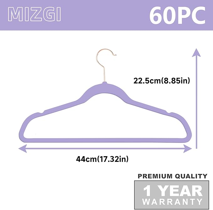MIZGI Premium Velvet Hangers Heavy Duty - Image 6