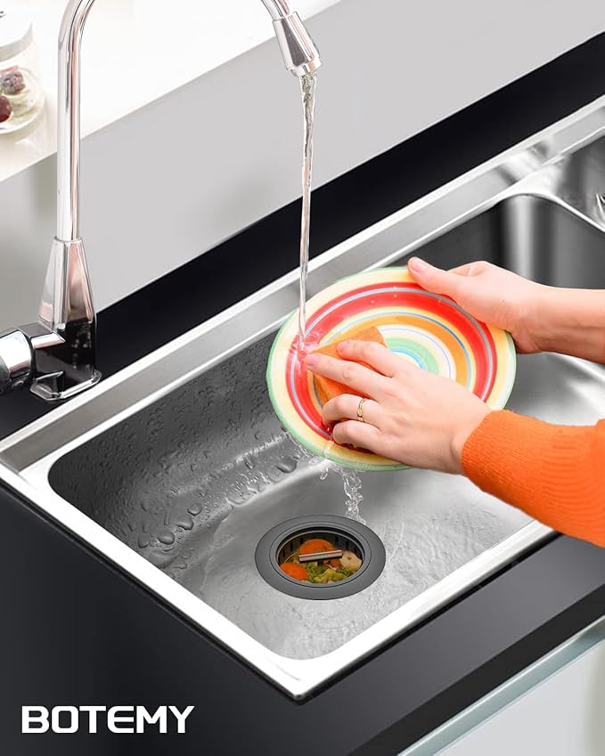 BOTEMY B9171 Black Kitchen Sink Drain Kit 3 1/2 Strainer - Image 7