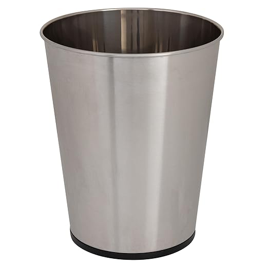 Bath Bliss 5 Liter Small Wastebasket | Round Open Top | Trash Can | Bathroom | by BathBliss