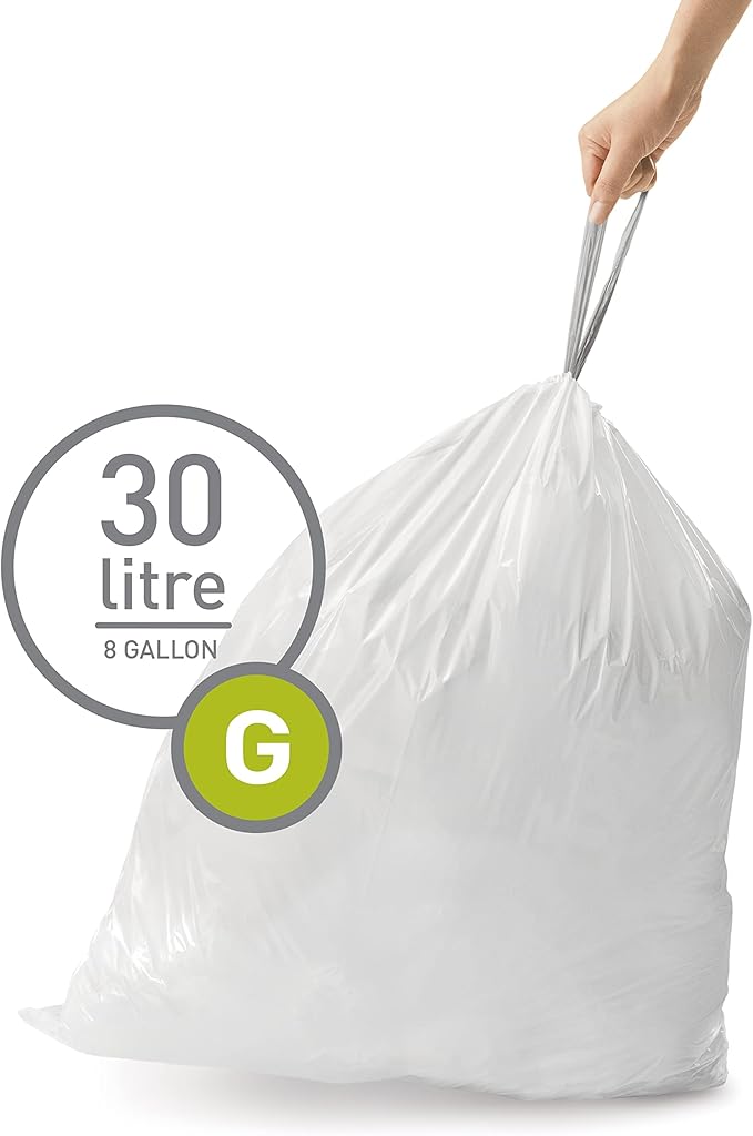 simplehuman Code G, Dispenser Pack Custom Fit Liners, Drawstring Trash Bags - Image 2