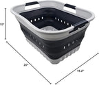 SAMMART 30L Collapsible 3 Handled Plastic Laundry Basket - Image 9