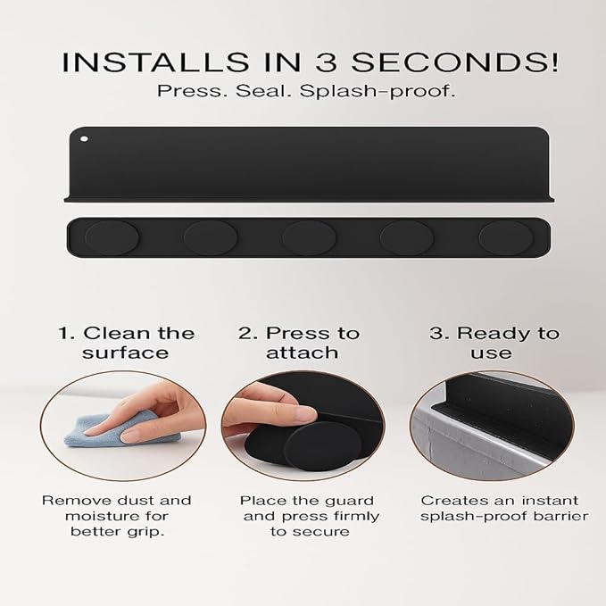 Silicone Sink Splash Guard for Kitchen Faucet – 17.3" Water Splash Guard - Image 6