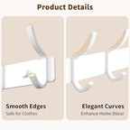 White Coat Rack Wall Mount - Image 5