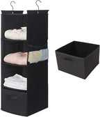 MAX Houser 4-Shelf Hanging Closet Organizer, Space Saver, Cloth Hanging Shelves by MAXHouser