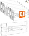 8 Pack 4" High Drawer Dividers for Clothes, 10.6"-16.9" Expandable Drawer by Unknown