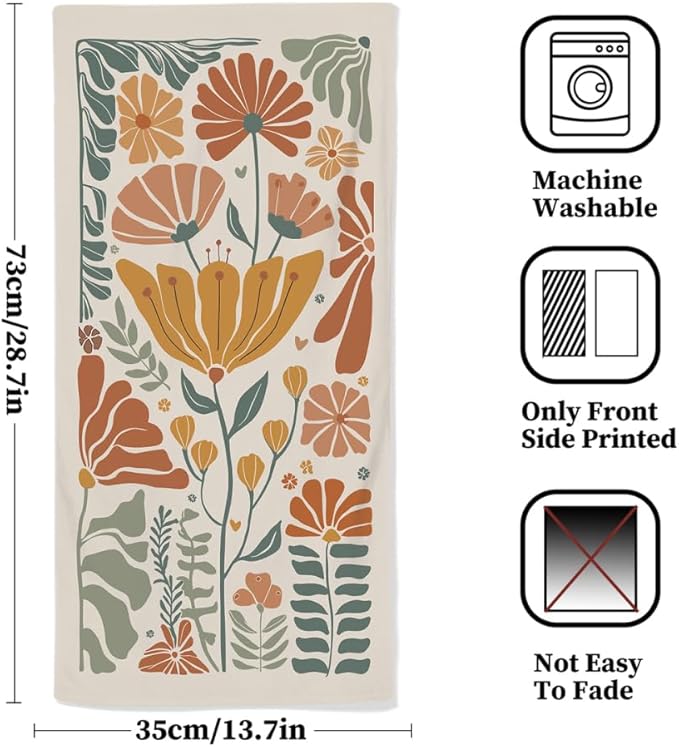 Boho Floral Hand Towels - Image 2