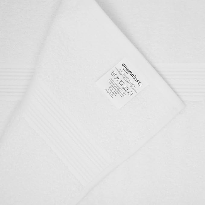 Amazon Basics 6-Piece Oversized Highly Absorbent Fade-Resistant Towel Set - Image 3