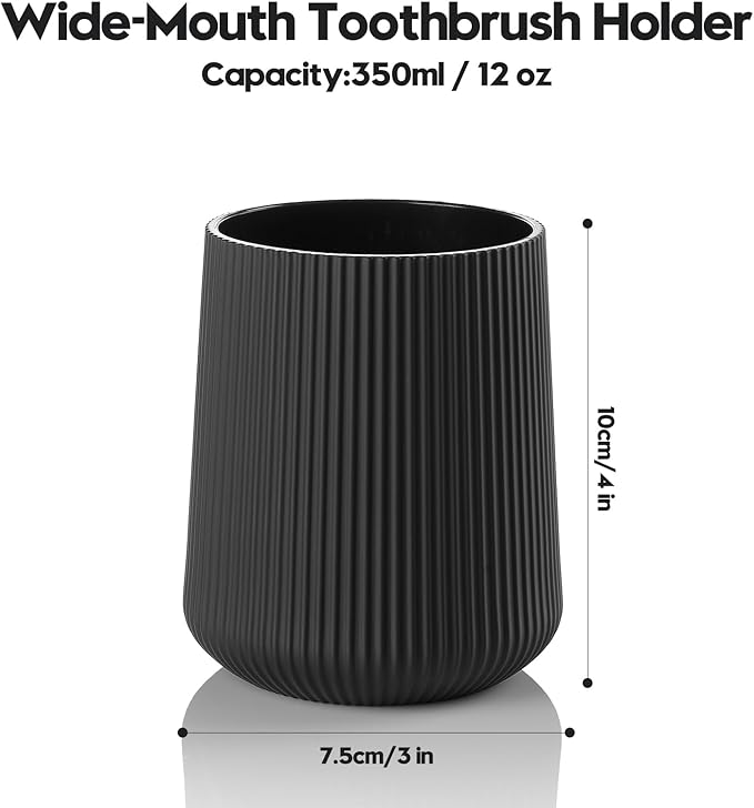 Black Striped Toothbrush Holder - Image 6