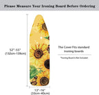 GLENLCWE Sunflower Ironing Board Cover, 54x15 inches, Floral Design Iron Board - Image 5