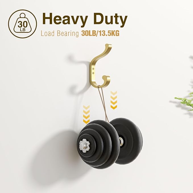 Large Wall Hooks for Hanging Coats: Heavy Duty Wall-Mount Hanger, Mudroom Hooks - Image 7