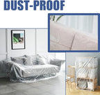 35 Pieces Plastic Drop Cloth, Dust-Proof and Rustproof, 35 Pieces 9x12 Feet Tarp - Image 4