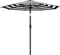 AreShark 9 FT Patio Umbrella for Outdoor, Outdoor Table Umbrella with Push Button Tilt and Crank, Outdoor Patio Umbrellas with 8 Sturdy Ribs for Market, Garden, Pool (Black & White Stripe) by Unknown