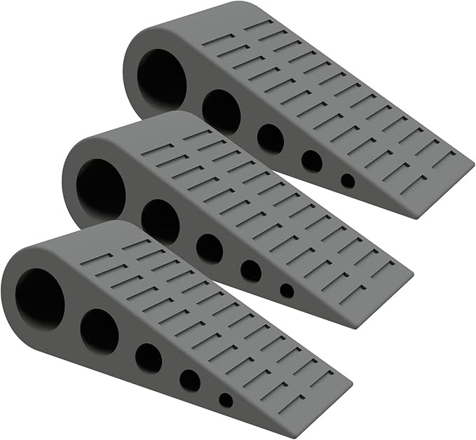 1.9 Inches Heavy Duty Door Stopper, 3 Pack Rubber Door Stop, Door Stoppers by Optish