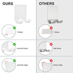 Diesisa Razor Holder for Shower + Adhesive Wall Hooks, Premium 304 Stainless - Image 4
