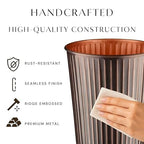 Monarch Abode Metal Bathroom Trash Can – Waste Basket - Image 3