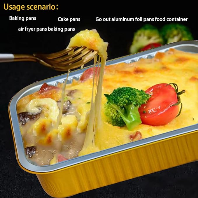 Aluminum foil baking Pans Heavy Duty 2LB Small foil pan 8.5"×6" 20pack - Image 3