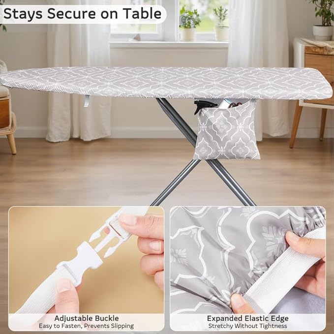 FIOBEE Ironing Board Cover and Pad Extra Thick Iron Board Pad - Image 4