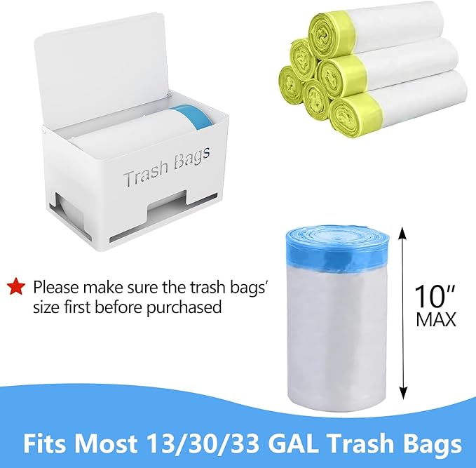 Large Trash Bag Holder Dispenser, Metal Garbage Bag Dispenser Roll Holder - Image 5
