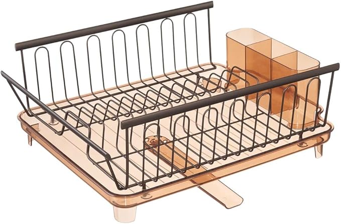 mDesign Large Modern Kitchen Countertop, Sink Dish Drying Rack - Image 9