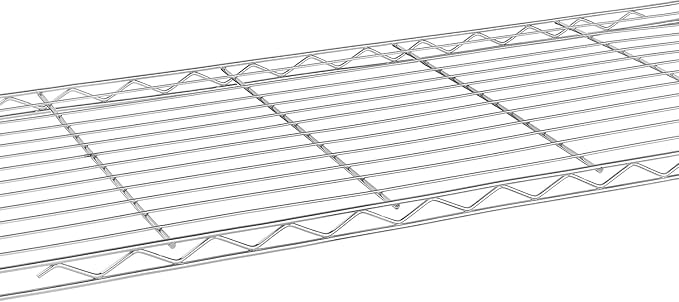 Xcity Storage Shelves, 1 Tier Heavy Duty Metal Shelving Unit, 350 LBS Capacity Adjustable Steel Wire Shelf Organizer for Pantry, Kitchen, Garage, 14" D x 30" W x 15" H, Chrome - Image 3