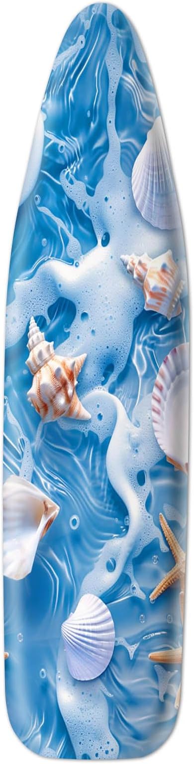 Summer Ocean Shell Ironing Board Cover Stretch Fabric by HOMETITUTE