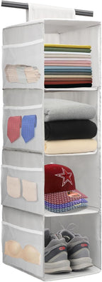 PetsHome 4-Shelf Hanging Closet Organizer, Space Saver, Closet Hanging Storage by PetsHome