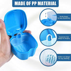 2 Pack Denture Bath Case Cup Box Holder Storage Container - Image 3