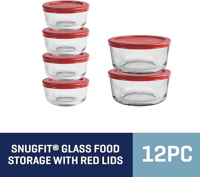Anchor Hocking 12 Piece Glass Storage Containers - Image 7