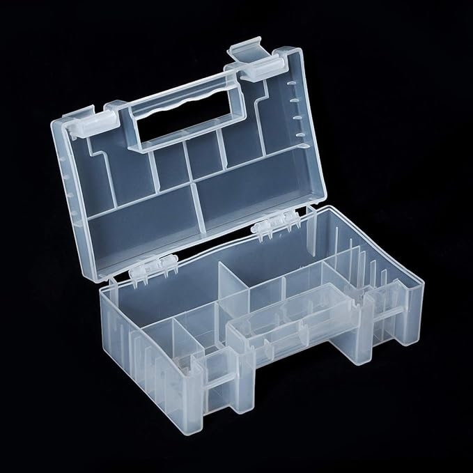 YXQ AA AAA Battery Storage Box Organizer Holder Portable Clear Plastic Case - Image 3